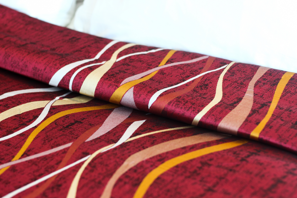 Marigold Top Sheet Ripple – Cherry Red/Gold/Beige