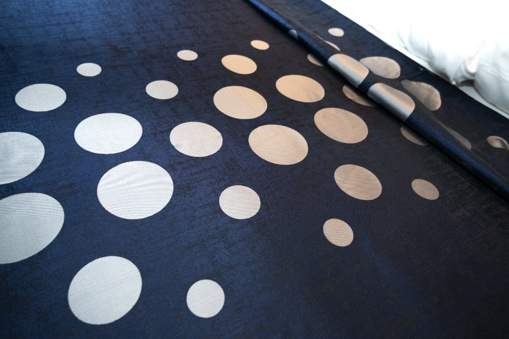 Marigold Polka Dots Top Sheet – Navy/Grey
