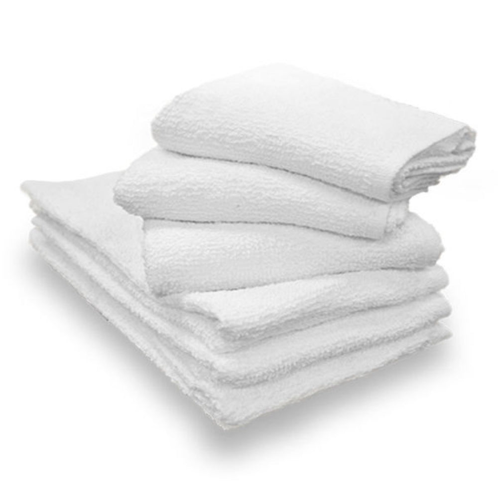 Cleaning Towels & Bar Mops - White- Ribbed 17x20 100% Cotton (24 oz, 50 DZ Bale)