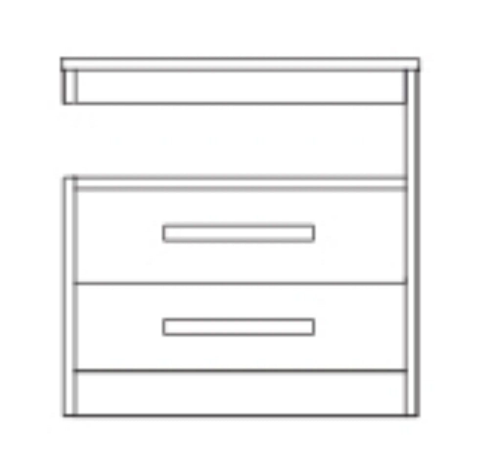 Abbot Cantilever Night Stand - 2 Drawer