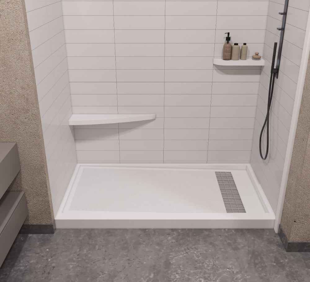 8½” Trench Drain Finish with MATTE OR GLOSSY, ANTI SLIP Shower Pans