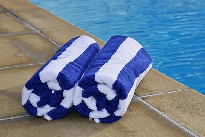 Cabana Pool Towels, 35x70 20.00 lb 100% 2-Ply Cotton, Vat Dyed, 1 Dozen (12 towels)