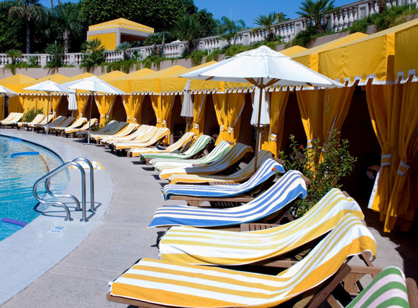 Tropical Stripe Pool Towels, Color Stripe, 32x70, 2-Ply Cotton, Pack of 2 Dozen (24 towels)