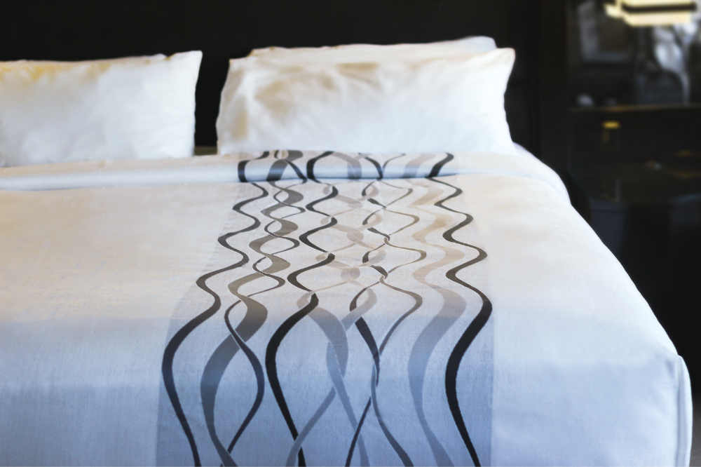 Marigold Top Sheet Ripple – White/Grey Tones