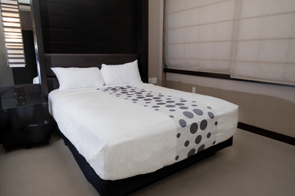 Marigold Polka Dots Top Sheet – White/Grey