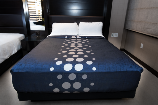 Marigold Polka Dots Top Sheet – Navy/Grey