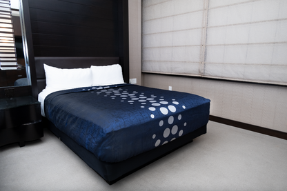 Marigold Polka Dots Top Sheet – Navy/Grey