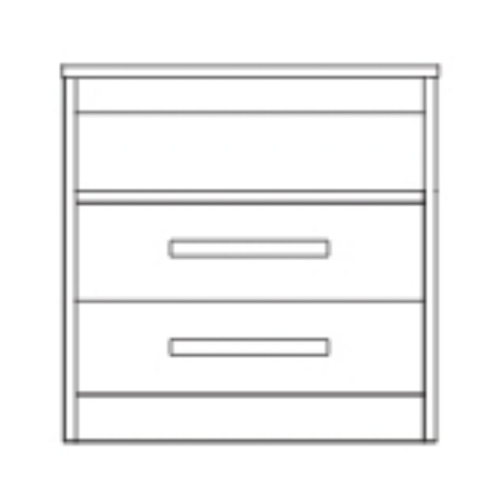 Abbot Cantilever Night Stand - 2 Drawer