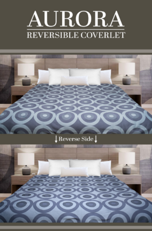 Marigold Aurora Reversible Coverlet – Dark Grey/Grey