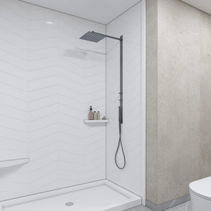 Herringbone Plain plain glossy finish Shower Panels