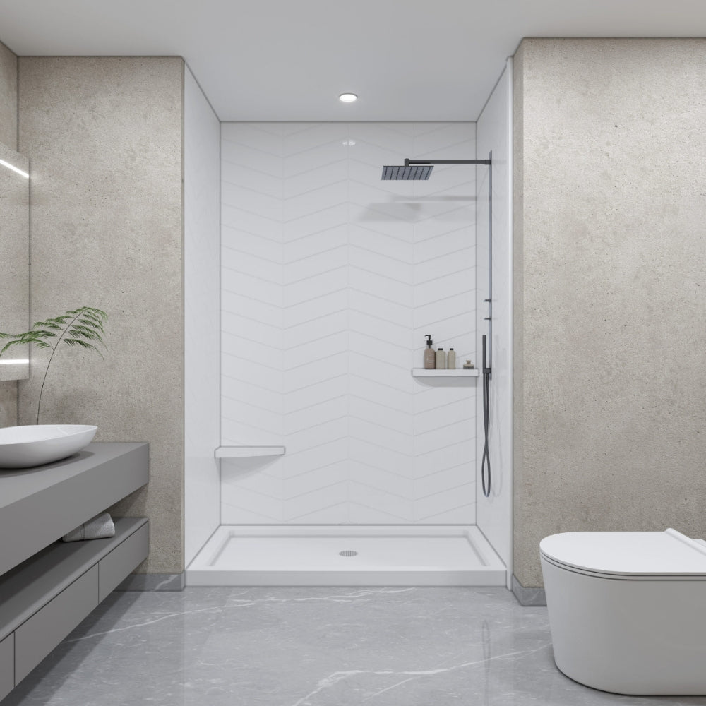 Herringbone Plain plain glossy finish Shower Panels