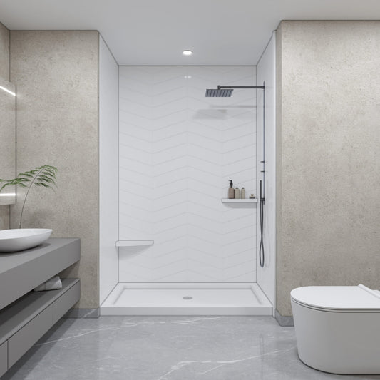 Herringbone Plain plain glossy finish Shower Panels