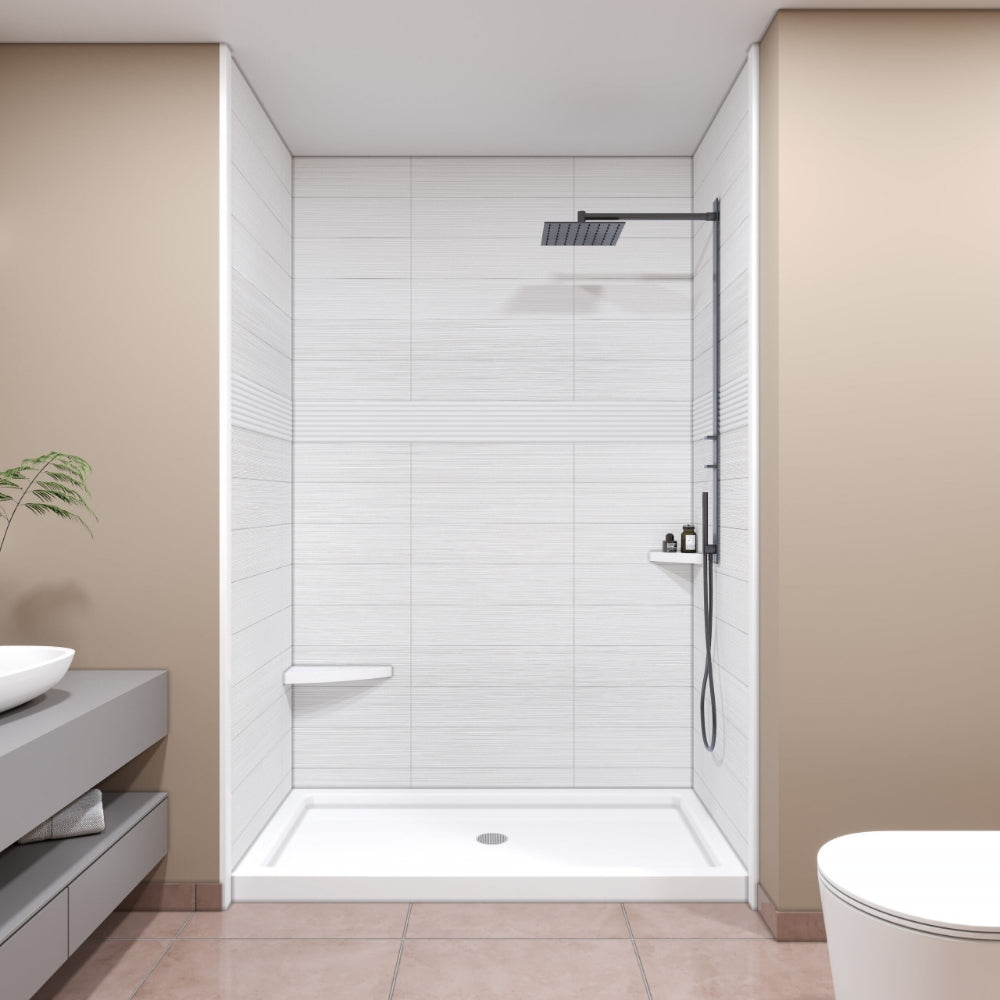 Stacked Linear Essence Textured Matte finish Shower Panels