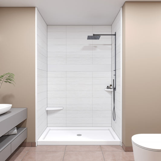 Stacked Linear Essence Textured Matte finish Shower Panels
