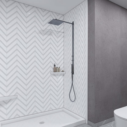 Herringbone Texture Textured Glossy finish Shower Panels