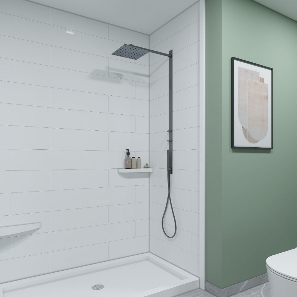 Subway 6X24 plain glossy finish Shower Panels