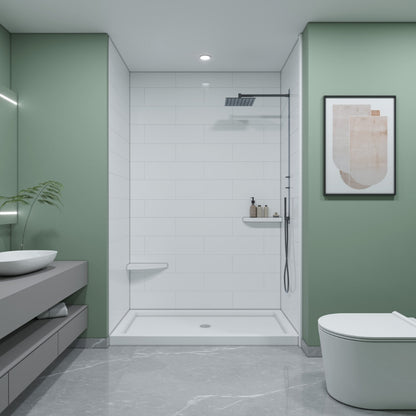 Subway 6X24 plain glossy finish Shower Panels