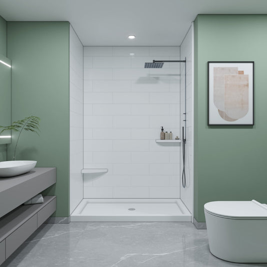 Subway 6X24 plain glossy finish Shower Panels