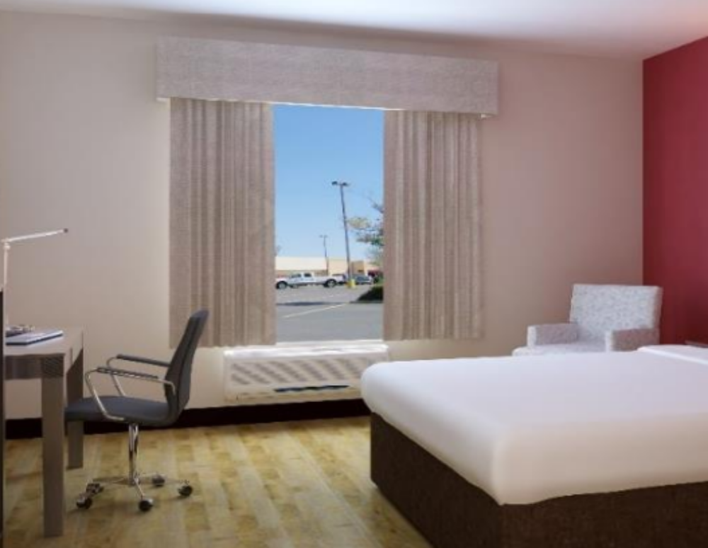 RodeWay Inn  Drapery Classic Soft Cornice and Blackout Econo Pattern Grain  100% Polyester